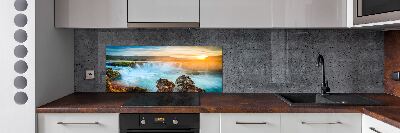 Rivestimento parete cucina con motivo a cascata