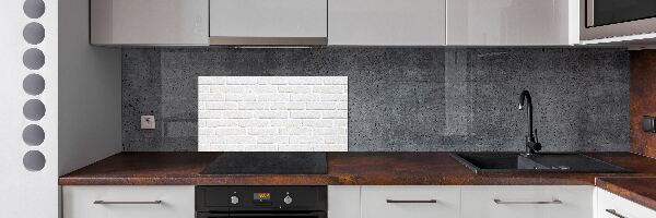 Rivestimento parete cucina con finitura a muro di mattoni