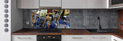 Pannello paraschizzi cucina in stile antiquariato