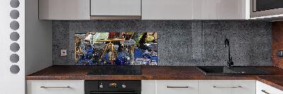 Pannello paraschizzi cucina in stile antiquariato