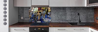 Pannello paraschizzi cucina in stile antiquariato