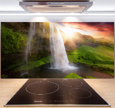 Pannello paraschizzi cucina con motivo a cascata