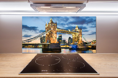 Rivestimento parete cucina con stampa del Tower Bridge di Londra