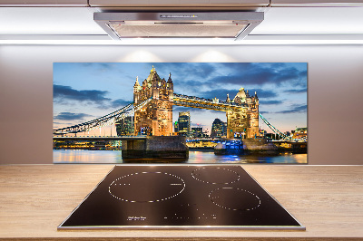 Rivestimento parete cucina con stampa del Tower Bridge di Londra