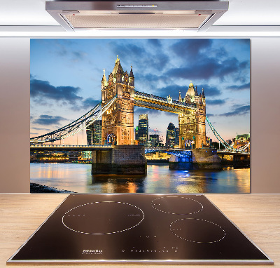 Rivestimento parete cucina con stampa del Tower Bridge di Londra