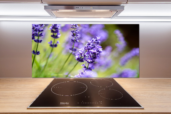 Rivestimento parete cucina con motivo lavanda