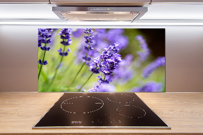 Rivestimento parete cucina con motivo lavanda