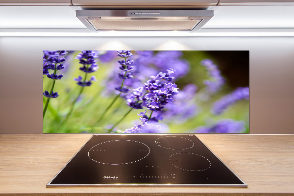 Rivestimento parete cucina con motivo lavanda