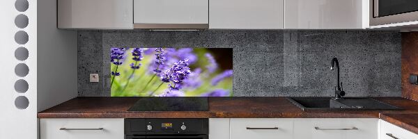 Rivestimento parete cucina con motivo lavanda