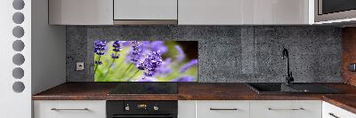 Rivestimento parete cucina con motivo lavanda