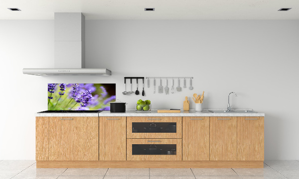 Rivestimento parete cucina con motivo lavanda