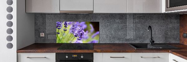 Rivestimento parete cucina con motivo lavanda