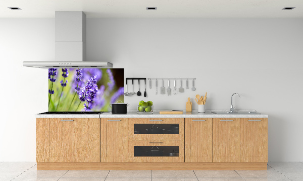 Rivestimento parete cucina con motivo lavanda