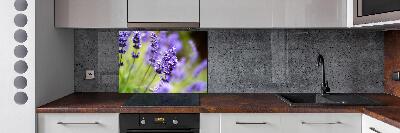 Rivestimento parete cucina con motivo lavanda