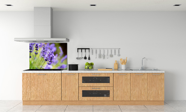 Rivestimento parete cucina con motivo lavanda