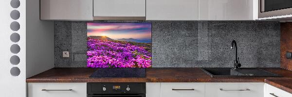 Pannello paraschizzi cucina con decorazione con fiori di montagna