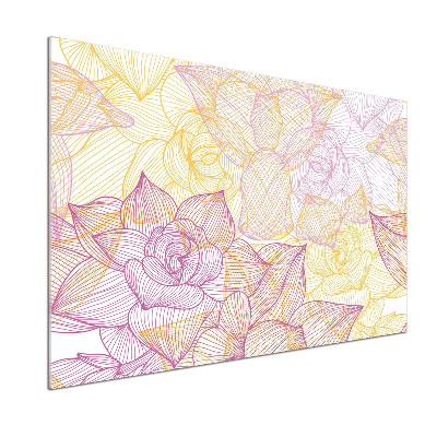 Pannello retrocucina con motivo floreale