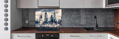 Pannello paraschizzi cucina con motivo grattacieli
