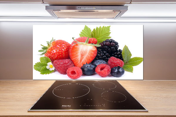 Pannello paraschizzi cucina con decorazione Frutti di bosco