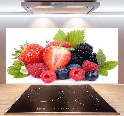 Pannello paraschizzi cucina con decorazione Frutti di bosco