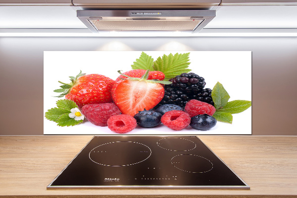 Pannello paraschizzi cucina con decorazione Frutti di bosco