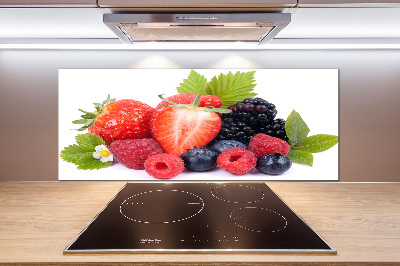 Pannello paraschizzi cucina con decorazione Frutti di bosco