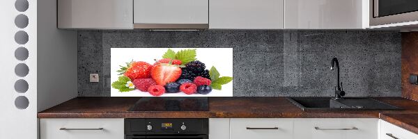 Pannello paraschizzi cucina con decorazione Frutti di bosco