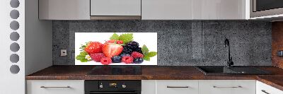 Pannello paraschizzi cucina con decorazione Frutti di bosco