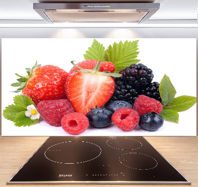 Pannello paraschizzi cucina con decorazione Frutti di bosco