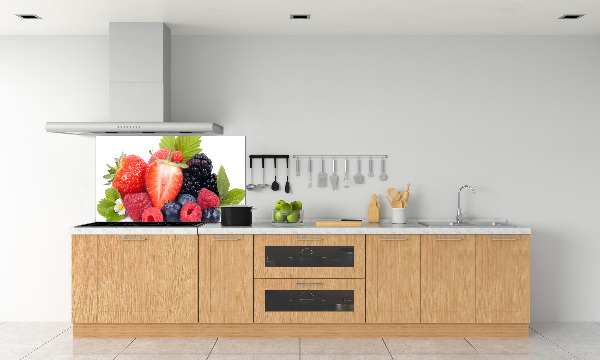Pannello paraschizzi cucina con decorazione Frutti di bosco