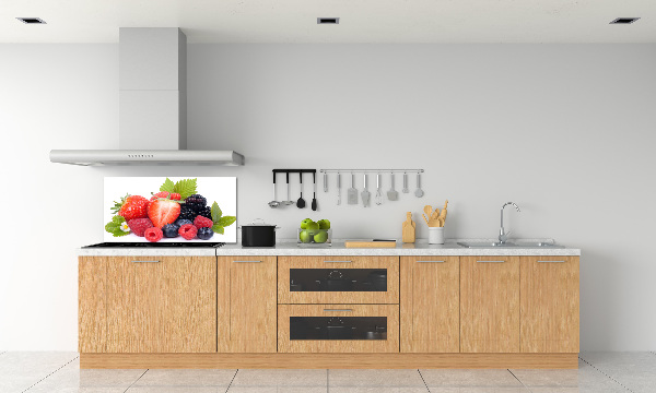 Pannello paraschizzi cucina con decorazione Frutti di bosco