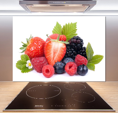 Pannello paraschizzi cucina con decorazione Frutti di bosco