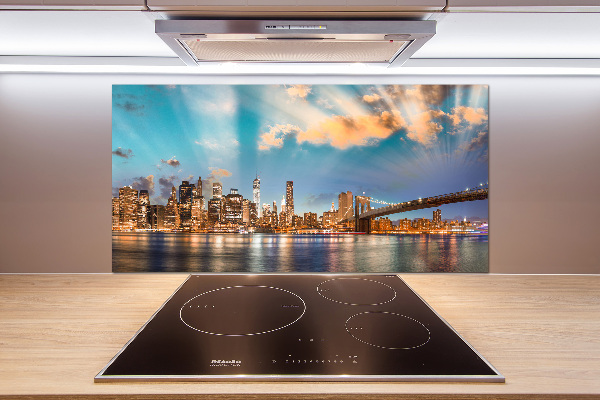 Rivestimento parete cucina con motivo Ponte di Brooklyn