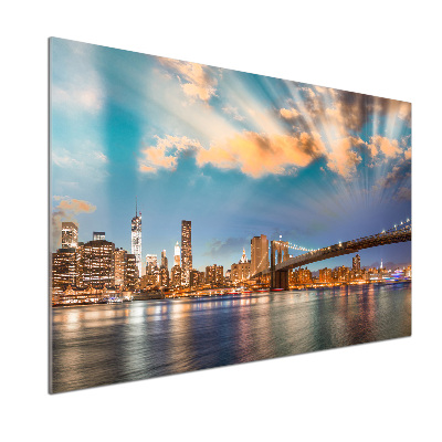 Rivestimento parete cucina con motivo Ponte di Brooklyn