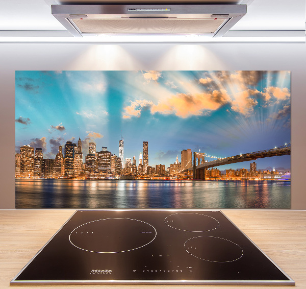 Rivestimento parete cucina con motivo Ponte di Brooklyn