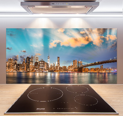 Rivestimento parete cucina con motivo Ponte di Brooklyn