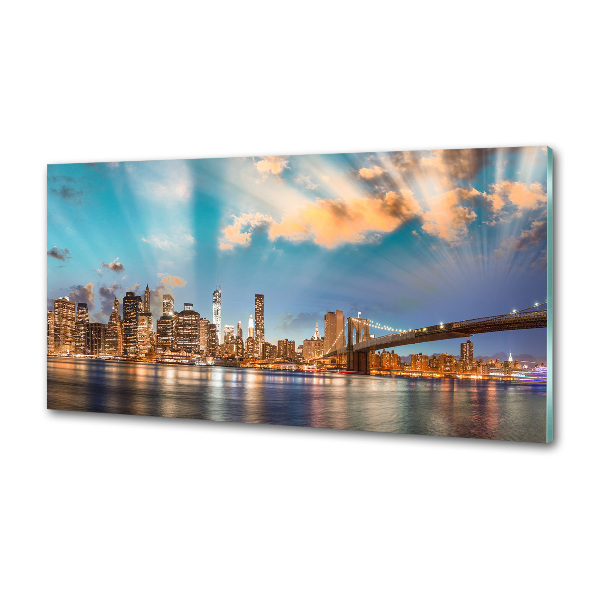 Rivestimento parete cucina con motivo Ponte di Brooklyn