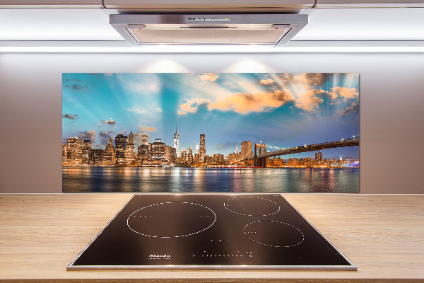 Rivestimento parete cucina con motivo Ponte di Brooklyn