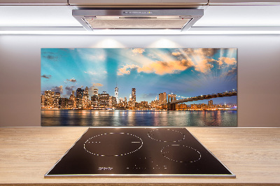 Rivestimento parete cucina con motivo Ponte di Brooklyn