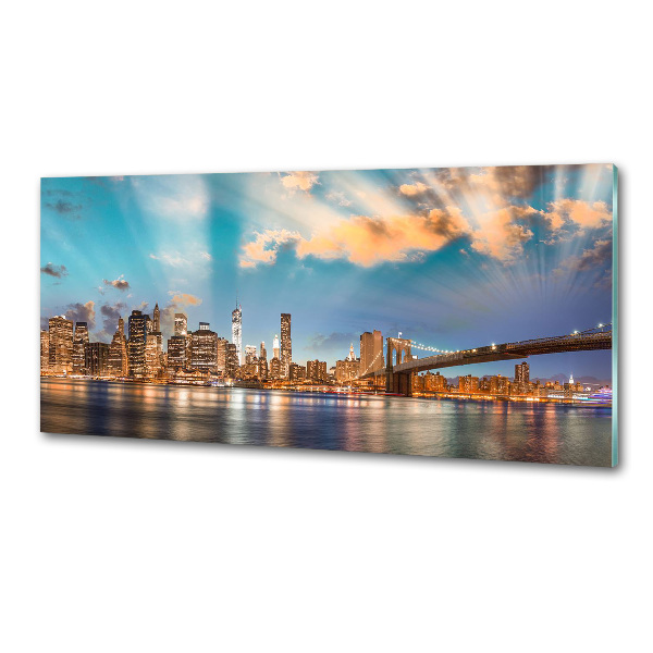 Rivestimento parete cucina con motivo Ponte di Brooklyn