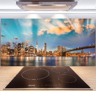 Rivestimento parete cucina con motivo Ponte di Brooklyn