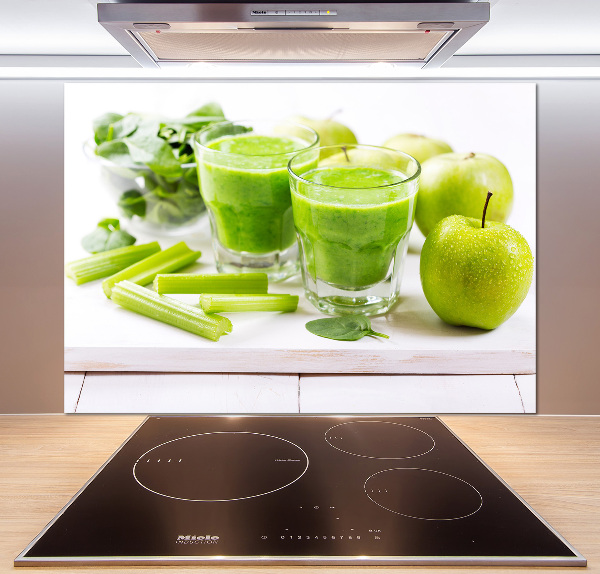 Rivestimento parete cucina in colore verde cocktail