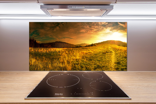 Pannello retrocucina con stampa del panorama dei Monti Tatra