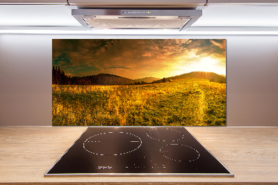 Pannello retrocucina con stampa del panorama dei Monti Tatra