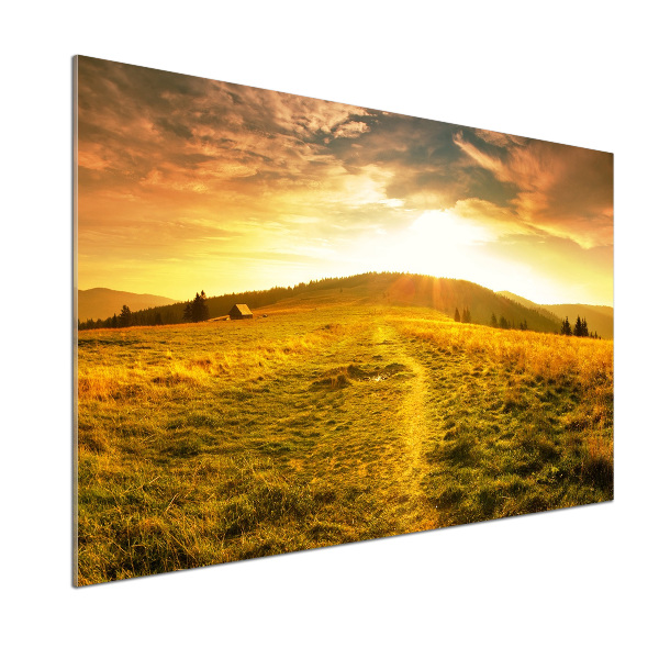 Pannello retrocucina con stampa del panorama dei Monti Tatra