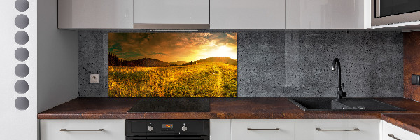 Pannello retrocucina con stampa del panorama dei Monti Tatra