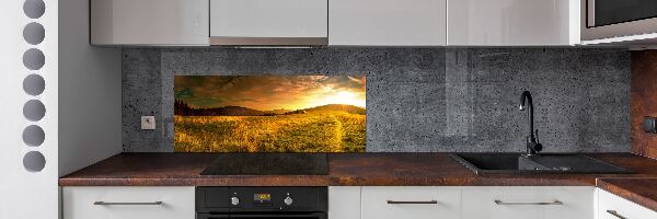 Pannello retrocucina con stampa del panorama dei Monti Tatra