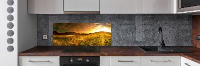 Pannello retrocucina con stampa del panorama dei Monti Tatra