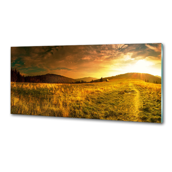 Pannello retrocucina con stampa del panorama dei Monti Tatra