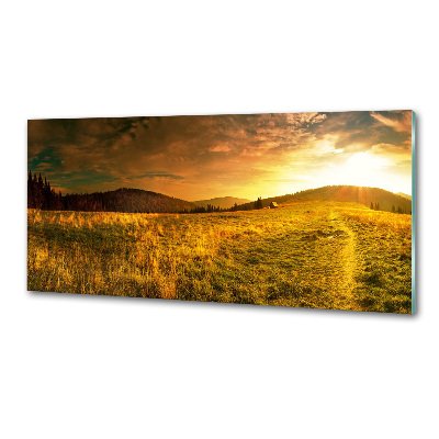 Pannello retrocucina con stampa del panorama dei Monti Tatra